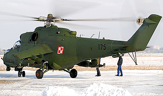 В Польше рухнул боевой вертолет Ми-24