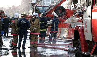 В центре Москвы произошел пожар