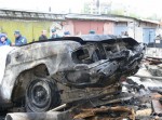 Пожар в гаражном обществе по проспекту Станке-Димитрова